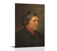 Adolph Tidemand Paintings Wall Art Poster Prints Portrait of The Farmer Torstein Ringheim from Voss (1855) Canvas Wall Art Picture Prints Hanging Photo Gift Idea Decor Homes Artworks Frame 24x36inch(6
