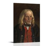 Adolph Tidemand Paintings Wall Art Poster Prints Portrait Study of The Farmer Jan Sandve (1871) Wall Art Aesthetic Canvas Painting Picture Living Room Decor Home Frame 16x24inch(40x60cm)