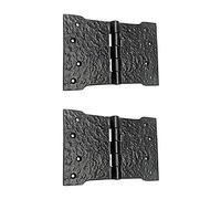 Adonai Hardware 6" Black Antique Parliament Iron Hinge - Black Powder Coated (150mm x 112mm x 5mm) (Supplied as 2 Pieces per Pack)