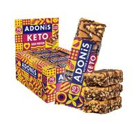 Adonis Hazelnut Crunch & Cocoa High Protein Keto Bars (16x45g) | Vegan-Friendly | 100% Natural Keto Snacks | Sugar Free, Palm Oil Free, Dairy Free | Low Sugar & Low Carb (Peanut Butter & Chocolate)