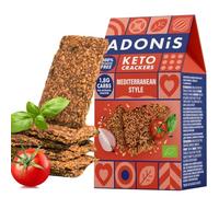 ADONIS Keto Crackers - Mediterranean Style (10 x 60g) | Vegan & Keto-Friendly | 100% Natural Keto Snacks | Sugar Free, Palm Oil Free (Mediterranean Style)