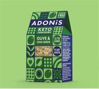 Adonis Keto Olive & Chia Seeds Crackers 60g