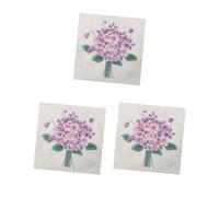 Adoorniequea 3 Set 3D Pansy Flower Stumpwork Crafts DIY Embroidery Starter Kit for Beginners