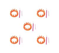 Adoorniequea 5 Set Small Round Loom for Beginners with Loom Pick Tool & Pin Weaving Loom