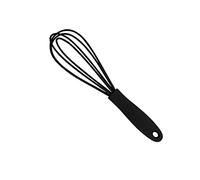 Adoorniequea Silicone Whisk Kitchen Utensil Non Scratch Mixer Egg Beater Frothing Black, 17x4x4 cm