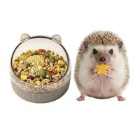 AdoPet Cute Hamster Food Bowl Brown, Spill Resistant Dome Pet Feeding Dish for Small Animals, Easy Clean Durable Bowl