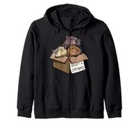 Adopt a Capybara Shirt Funny Capy Box Capybara Rodent Zip Hoodie