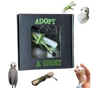 Adopt A Ghost, 2025 Halloween Adopt a Ghost Little Pocket Ghost with a Tiny Scroll, Mini Plush Stuffed Ghost, Creative Gifts for Stories, Spooky Movies, Halloween Decoration Lovers