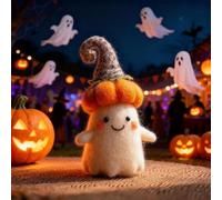 Adopt A Ghost, 2026 New Handmade Felt Cute Wool Felt GhostsOrnament, Halloween Ghost Pumpkin with Wizard Hat, Collectible Cute Wool F-elt GhostsOrnament, Halloween Decoration Gift for Home or Party