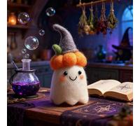 Adopt A Ghost, 2026 New Handmade Felt Cute Wool Felt GhostsOrnament, Halloween Ghost Pumpkin with Wizard Hat, Collectible Cute Wool F-elt GhostsOrnament, Halloween Decoration Gift for Home or Party