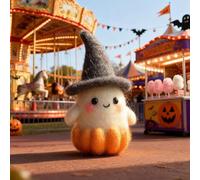 Adopt A Ghost, 2026 New Handmade Felt Cute Wool Felt GhostsOrnament, Halloween Ghost Pumpkin with Wizard Hat, Collectible Cute Wool F-elt GhostsOrnament, Halloween Decoration Gift for Home or Party