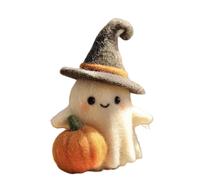 Adopt a Ghost, Handmade Felt Halloween Ghost Pumpkin with Wizard Hat, Halloween Decoration, Cute Ghost Decor for Home or Party for Friend and Family (Color-A)