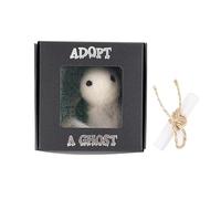 Adopt A Ghost Super Cute Little Pocket Ghost with Tiny Scroll, Mini Plush Stuffed Doll Creative Gift for Stories, Spooky Movies & Halloween Decoration Lovers