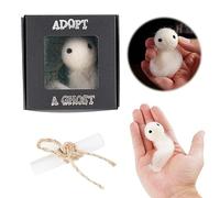 Adopt A Ghost - Super Cute Mini Plush Stuffed Ghost Doll with Tiny Scroll, Halloween Wool Felt Spooky Doll, Creative for Ghost Lovers & Family Friends
