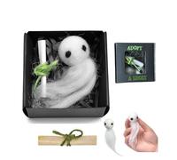 Adopt A Little Pocket Ghost,Super Cute Little Pocket Ghost with A Tiny Scroll,Mini Plush Stuffed Ghost Doll,Creative Gift for Stories,Spooky Movies,Spirit Phantom Halloween Ornament Decoration Lovers