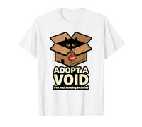 Adopt A Void Adoption Black Cat Rescue Enthusiast Halloween Value Graphic T-Shirt, Men, White, S