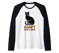 Adopt Don't Shop Animal Rescue Message Raglan Baseball Tee