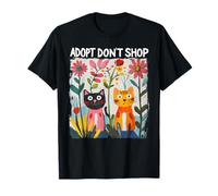 Adopt Dont Shop Cute Cat Rescue Animal Lover Art T-Shirt