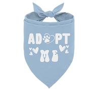 Adopt me Bandanas for Dogs, Baby Blue Dog Bandana, Pet Dog Scarf Accessories, Pet Dog Triangle Scarf, Funny Cute Dog Bandana, Dog Bandana for Small Medium Large Dogs, Gift for Dog Lover (E52)