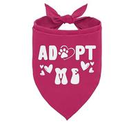 Adopt me Bandanas for Dogs, Deep Pink Dog Bandana, Pet Dog Scarf Accessories, Pet Dog Triangle Scarf, Funny Cute Dog Bandana, Dog Bandana for Small Medium Large Dogs, Gift for Dog Lover (E51)