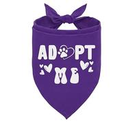 Adopt me Bandanas for Dogs, Purple Dog Bandana, Pet Dog Scarf Accessories, Pet Dog Triangle Scarf, Funny Cute Dog Bandana, Dog Bandana for Small Medium Large Dogs, Gift for Dog Lover (E50)