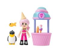 Adopt Me!: Elsa and King Penguin Friends Pack, Series 1 - Ice Cream Parlour - Top Online Game - Fun Collectible Toys for Kids Featuring Your favourite Pets
