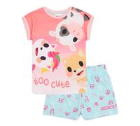 Adopt Me Girl's Kids Short Sleeve Short Leg Pyjama Set (Girls Pink) in Pink | Size: 9-10 Years Adopt Me Pink 9-10 Years