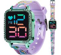 Adopt Me! Girls LED Digital Watch with Clear Stone Bezel and Printed Strap