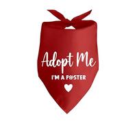 Adopt Me I'm a Foster Dog Bandana Adopted Me Bandanas for Dogs Adopt Me Foster Lcoanriut Dog Bandana - Red & Puppy Sizes