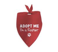 Adopt Me 'm a Foster Bandanas for Dogs Newly Adopted Girl Boy Dog Bandana for Large Medium Small Cats Dogs Baby Dog Announcement Photo Prop Pet Scarf Accessories Christmas Puppy Gifts