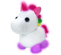 Adopt Me Neon Unicorn Light-Up Plush - Soft and Cuddly - Three Light-Up Modes