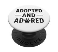 Adopted and Adored, Vintage. Rescue Animal Pride. PopSockets Adhesive PopGrip