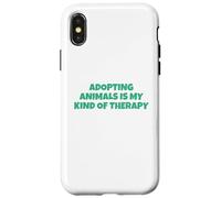 Adopting Animals Is My Kind Of Therapy Case for iPhone X/XS