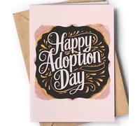 Adoption Card - Happy Adoption Day Card Finalization for Children, Daughter, Son or Baby Girl or Boy -Greeting Cards Present from Adoptive Parents - Adoption Cards from Bonus Parents
