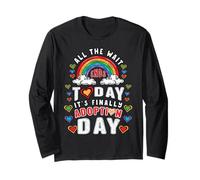 Adoption Day All The Wait Ends Today Adoptive Foster Family Long Sleeve T-Shirt
