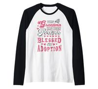 Adoption Day Grandma Forever Blessed Adoptive Grandmother Raglan Baseball Tee