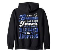 Adoption Day Grandpa Forever Blessed Adoptive Grandfather Zip Hoodie