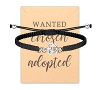 Adoption Symbol Bracelet Adoption Day Gift Gotcha Day Adoptive Gift Adoption Jewelry WANTED chosen LOVED adopted, One Size, Stainless Steel, no gemstone