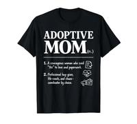 Adoptive Mom Adoption Mother Love Courage Parenting Value Graphic T-Shirt, Men, Black, M