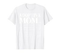 Adoptive Mom Adoption Mother Love Courage Parenting Value Graphic T-Shirt, Men, White, XL