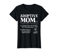 Adoptive Mom Adoption Mother Love Courage Parenting Value Graphic T-Shirt, Women, Black, S