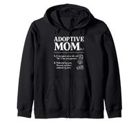 Adoptive Mom Adoption Mother Love Courage Parenting Zip Hoodie