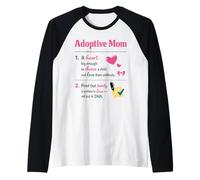 Adoptive Mom Definition Foster Mama Women Raglan Baseball Tee