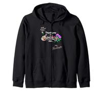Adoptive Mom Floral Love Message From daughter Appreciation Zip Hoodie