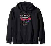 Adoptive Mom Love Message From Son Appreciation mothers day Zip Hoodie