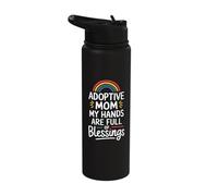 Adoptive Mom My Hands are Full of Blessings Stainless Steel Insulated Water Bottle