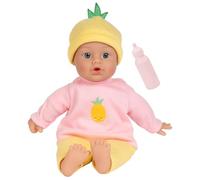 Adora Soft & Cuddly Sweet Baby Girl Pineapple, Amazon Exclusive 11” Adorable Baby Doll with Bright Blue Eyes and Blonde Painted Hair, Includes Baby Doll Bottle, Beanie and Pink Jersey Knit Top