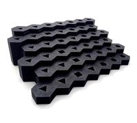 Adorabilities 6-Row Dice Display Stand with Black Shelves, 8.5x6x2 inches, Holds 7-Piece RPG Die Sets, Dice Not Included