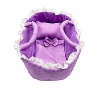 Adorable 35cm Doll Carry Cot with Cozy Bedding Set Pretend Play and Narrative Moments Portable Doll Bassinet