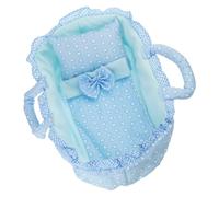 Adorable 35cm Doll Carry Cot with Cozy Bedding Set Pretend Play and Narrative Moments Statuette Basket